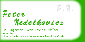 peter nedelkovics business card